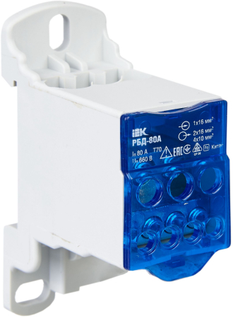 Распределительный блок на DIN-рейку РБД-80А IEK