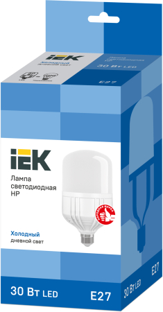 Лампа светодиодная HP 30Вт 230В 6500К E27 IEK