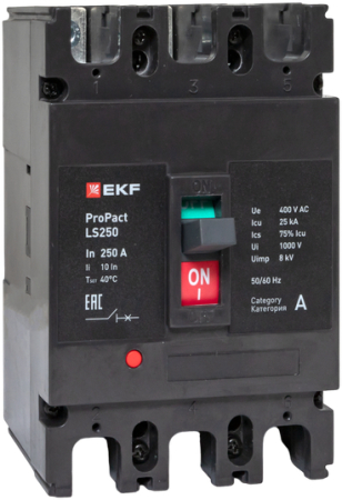 Автоматический выключатель LS250 25кА 3P 250А ProPact EKF