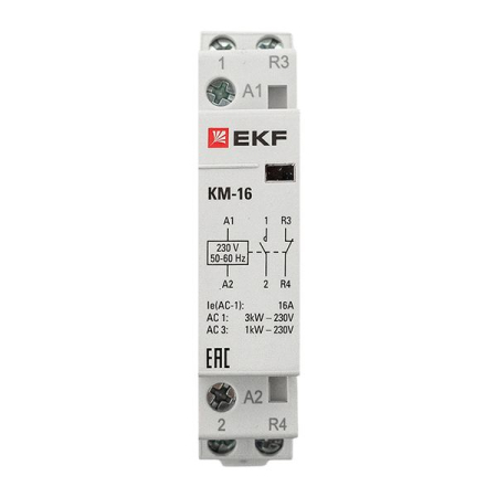Контактор модульный КМ 16А NО+NC (1 мод.) EKF PROxima
