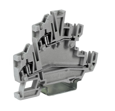 Клеммный зажим Двухуровневый. Со втычными контактами. Тип HCD.1 (Ex)i. Голубой. 1,5 кв.мм.