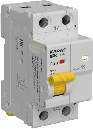 KARAT УЗДП c авт. выкл. 1P+N C 20A IEK