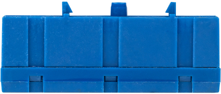 Шина "0" N (6х9мм) 10 отверстий латунь синий изолированный корпус на DIN-рейку EKF PROxima