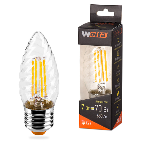 Лампа LED WOLTA FILAMENT 25YCTFT7E27, 3000К