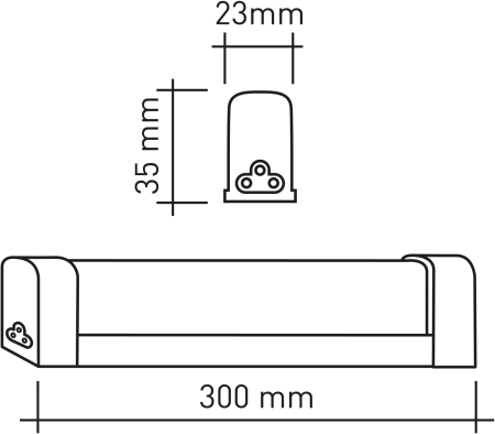 Линейный светодиодный светильник ЭРА LLED-04-0-30K-004 4Вт 3000K L380мм