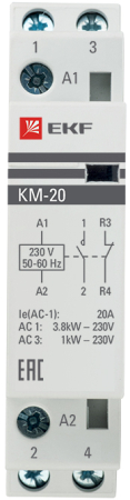 Контактор модульный КМ 20А NО+NC (1 мод.) EKF PROxima