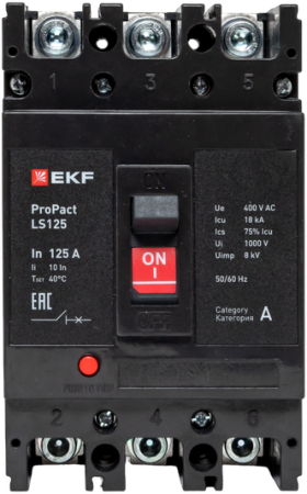 Автоматический выключатель LS125 18кА 3P 100А ProPact EKF