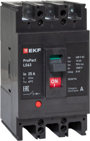 Автоматический выключатель LS63 15кА 3P 25А ProPact EKF