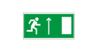 Знак безопасности BL-2010B,E11 "Направление к эвакуационному выходу прямо (прав)