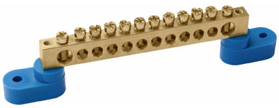 Шина N "ноль" на двух угловых изол ШНИ-8х12-12-У2-С IEK