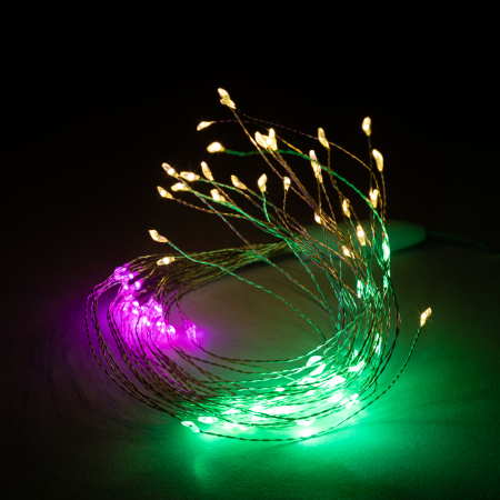 ENIS-90M  Светодиодная новогодняя гирлянда ЭРА ENIS-90M подвесной светильник Салют мультиколор 90 led 2*AA