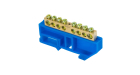 Шина "0" N (8х12мм) 8 отверстий латунь синий изолятор на DIN-рейку EKF  PROxima