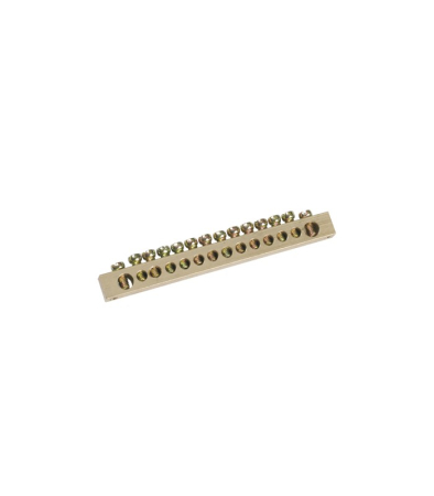 Шина PEN "земля-ноль" 8х12мм 12/2 (12групп/креп по краям) IEK