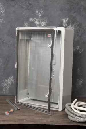 Щит пластиковый с монтажной платой прозр. дверь 600х400х200 мм IP65 EKF PROxima