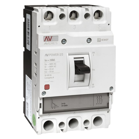 Выключатель автоматический в литом корпусе AV-POWER-2/3 200А 35кА TR EKF