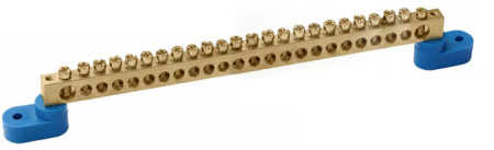 Шина N "ноль" на двух угловых изол ШНИ-8х12-24-У2-С IEK