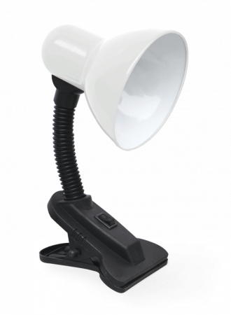 Светильник наст п/лампу на прищепке СНП 21Б 40Вт E27 230В БЕЛЫЙ (мягкая упак) IN HOME