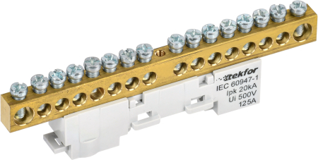 TEKFOR Шина L "фаза" неизол. на унив. держ. 8х12-16-Ср IEK