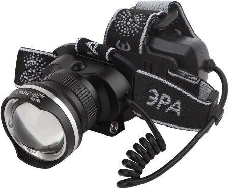 Фонарь GA-806  ЭРА налобный аккумуляторный, рег фокус,  [5 Вт CREE, алюминий, литий 2,5Ач, USB, коро
