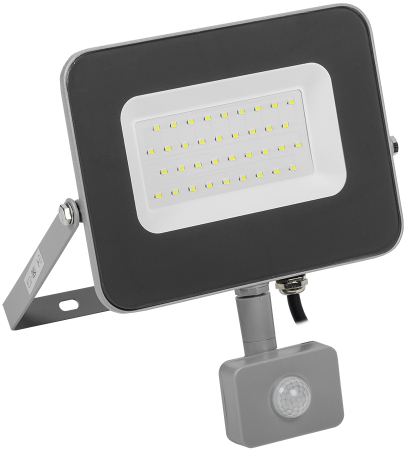 Прожектор СДО 07-30Д светодиодный серый с ДД IP44 IEK