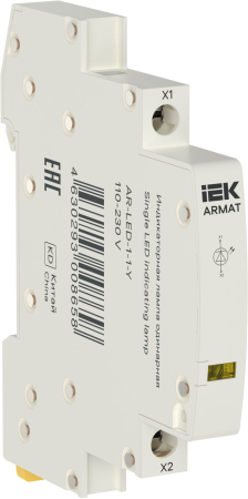 ARMAT Лампа инд. одинарная LED 110-230В AC жел. IEK