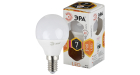 Лампа светодиодная Эра LED P45-7W-827-E14 (диод, шар, 7Вт, тепл, E14)