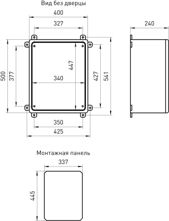 Щит пластиковый ЩМП-П ЭРА box504024_t 500х400х240мм прозрачная дверь УХЛ1 IP65 IK10