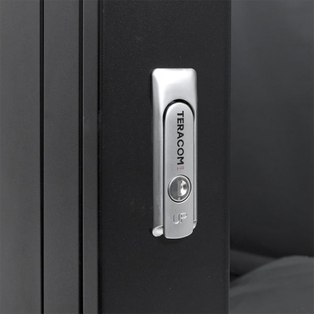 Шкаф настенный 19" TERACOM PRO 12U 600х450 мм дверь стеклянная с замком-ручкой чёрный