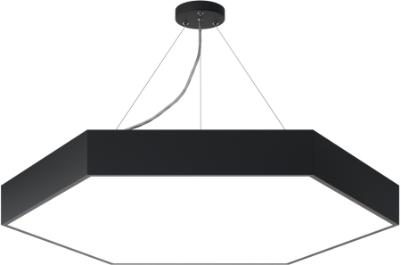 SPO-122-B-40K-066  Светильник светодиодный Geometria ЭРА Hexagon SPO-122-B-40K-066 66Вт 4000К 4800Лм IP40 800*800*80 черный подвесной