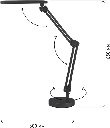 ЭРА наст.светильник NLED-440-7W-BK черный
