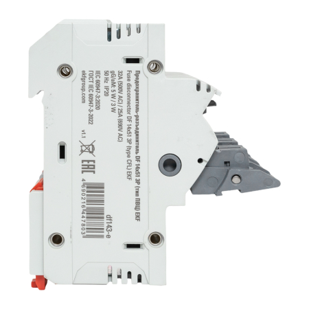 Предохранитель-разъединитель DF 14х51 3Р (тип ПВЦ)  EKF