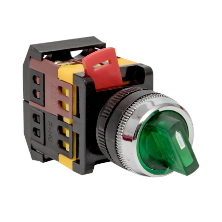 Переключатель ANC-22 3P зеленый с подсветкой 220В NO+NC EKF PROxima