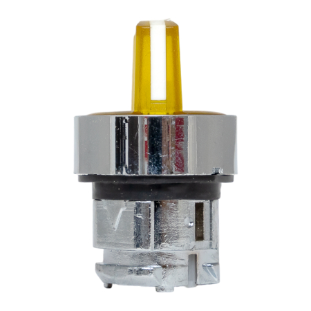 Исполнительный механизм переключателя ХB4 желтый на 2 положения возвратный без фиксации, с подсветкой с короткой ручкой EKF PROxima