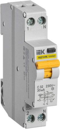 Выкл. авт. диф. тока АВДТ32ML тип A С32 30мА KARAT IEK