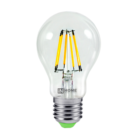 Лампа светодиодная LED-A60-deco 11Вт 230В Е27 3000К 990Лм прозрачная IN HOME