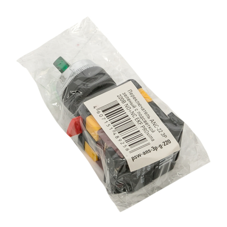 Переключатель ANC-22 3P зеленый с подсветкой 220В NO+NC EKF PROxima