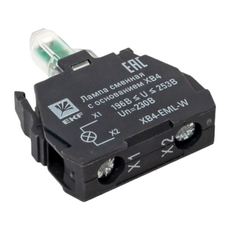 Лампа сменная c основанием XB4 белая  230В EKF PROxima