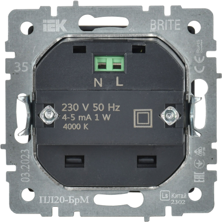 BRITE Подсветка LED встраиваемая ПЛ20-БрМ мар. IEK