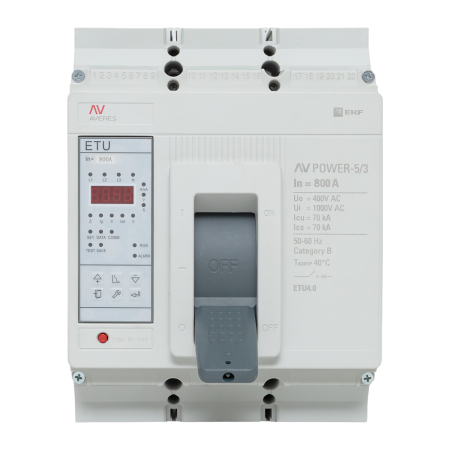 Выключатель автоматический в литом корпусе AV-POWER-5/3 800А 70кА ETU4.0 EKF