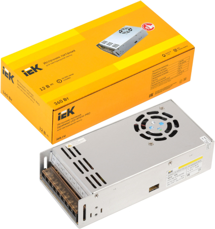 Драйвер LED ИПСН-PRO 360Вт 12 В блок - клеммы  IP20 IEK