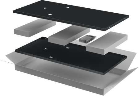 ITK LINEA E Компл. стенок боковых 800мм шкафа 42U чер.