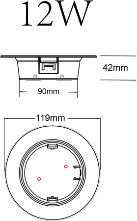 Светильник светодиодный встраиваемый ЭРА LED 21-12-4K круглый 12Вт 4000К