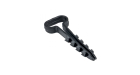 Дюбель-хомут (6х14 мм) для плоского кабеля черный (50 шт.) EKF PROxima