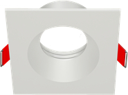 Рамка для модульного светильника "ВАРТОН" FLEX 50 08 квадратная встраиваемая 90х90х30мм RAL9010