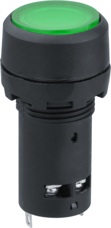 Кнопка Navigator 82 821 NBI-B-09-G зеленая с подсветкой d22мм 230В NO+NC