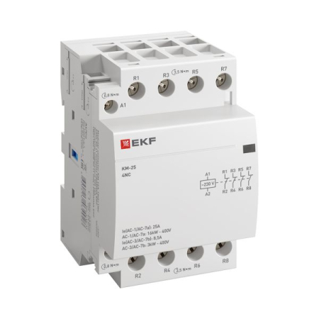 Контактор модульный КМ 25А 4NC (3 мод.) EKF PROxima