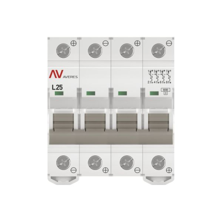Выключатель автоматический AV-6 DC 4P 25A (L) 6kA EKF AVERES