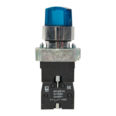 Переключатель BD21 2P c синей подстветкой 230В NO EKF PROxima