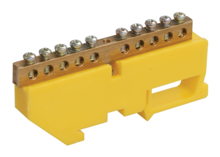 Шина PE "земля" на DIN-изол ШНИ-8х12-24-Д-Ж IEK