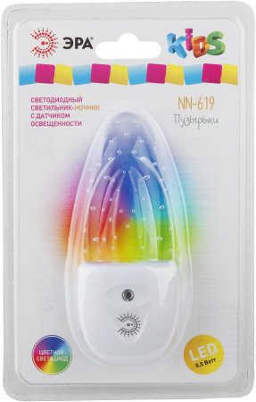 ЭРА ночник NN-619-LS-W белый
